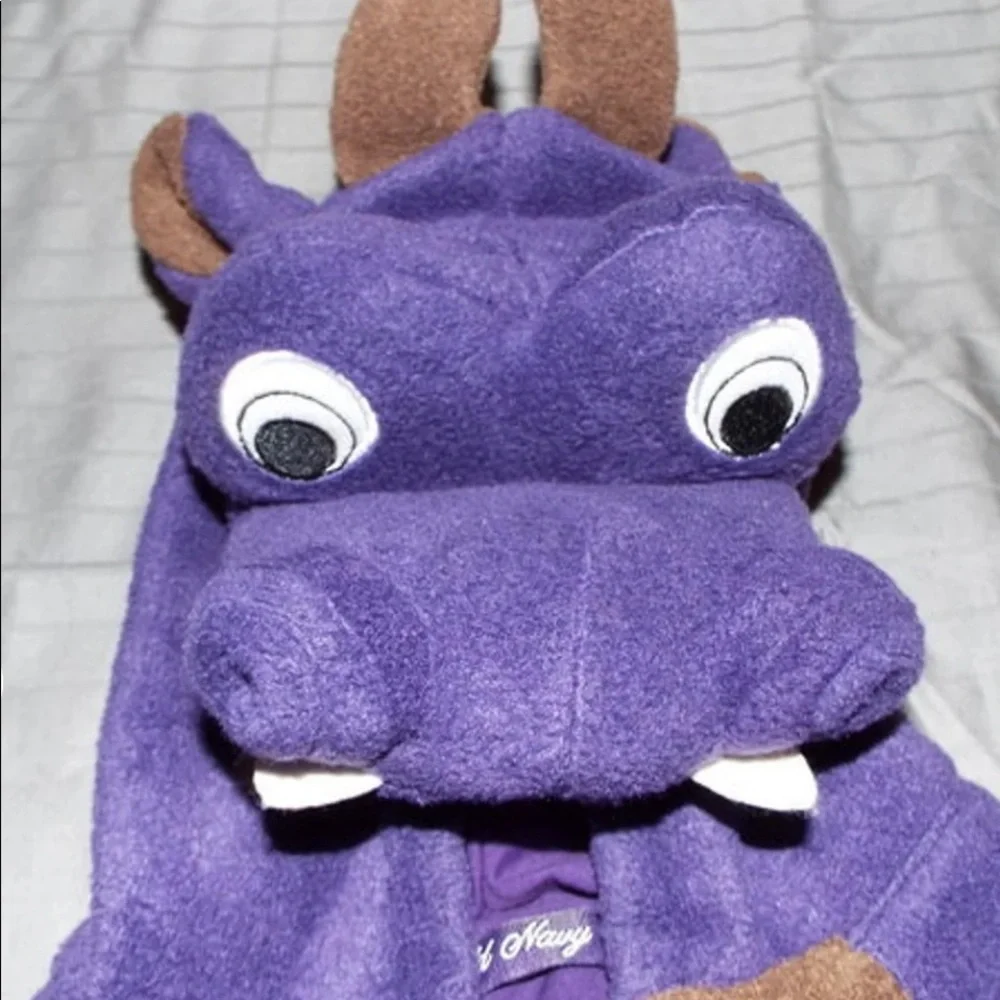 OLD NAVY Purple Dragon Plush Padded Halloween Dress-Up Costume~3-6 months warm